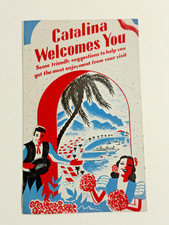 Brochure Vintage Catalina Ti Benvenuti Isola di Santa Catalina CA Mappa Attività