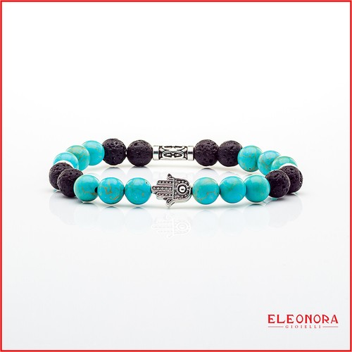 Bracciale uomo con - bracciale, pietre