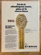 Eterna Sonic Orologio Elettronico 1971 Vintage Watch Ad Pubblicità