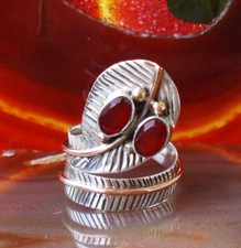 Ω Anello Serpente Cobra Rosso