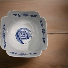 Ciotola cinese vintage blu e