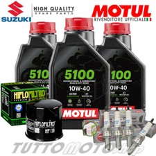 KIT TAGLIANDO SUZUKI DL 650 V-STROM 2012-2017 OLIO MOTUL 5100 FILTRO CANDELE