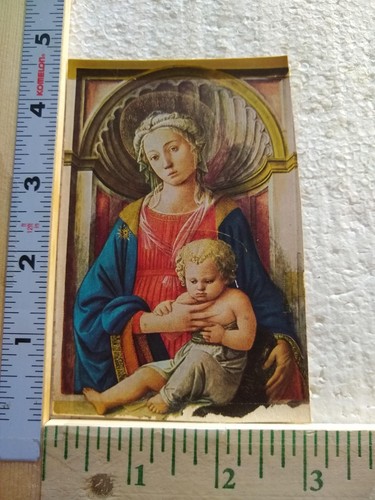 Postcard madonna child - &,