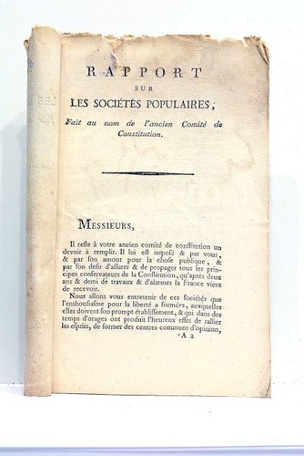 Livre ancien rapport sur - rapport,