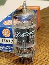 12AX7 RCA etichettato GE piastra in peltro/full "D" getter NOS/NUOVO CON SCATOLA MaxiPreamp2/TV7 testato