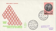 1969 FDC VENETIA N. 285/IT ITALIA RAGIONERIA GEN. DELLO STATO VIAGGIATA MF80985