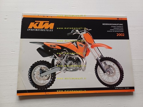 Ktm 2002 manuale uso - sx,