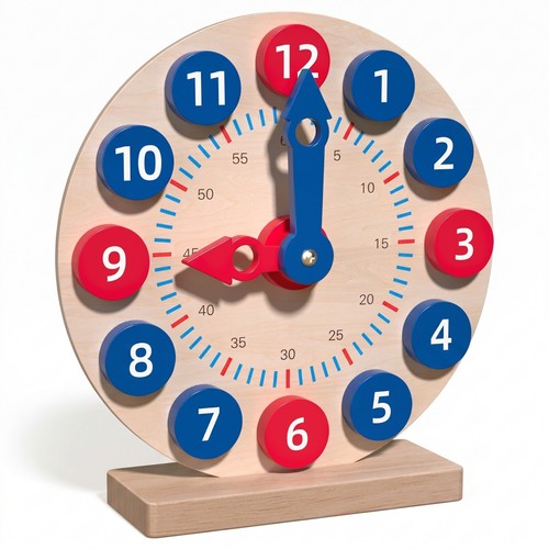 Orologio didattico legno - orologio,