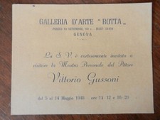 SCAT 1) GENOVA 1948 GALLERIA ARTE ROTTA MOSTRA PITTORE VITTORIO GUSSONI