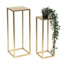Sgabello fiori metallo oro