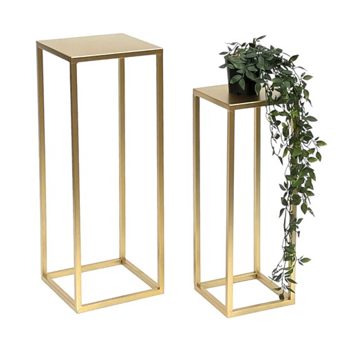 Sgabello fiori metallo oro