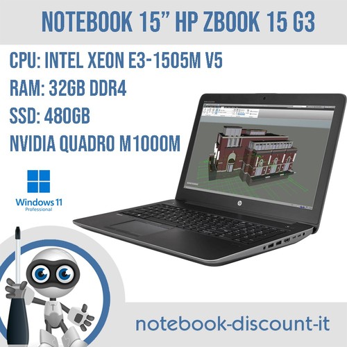 Notebook zbook 15 - hp,