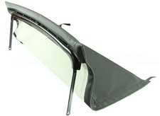 Capote con telo nero e telaio anteriore cappota per auto Fiat 500 F L R d'epoca