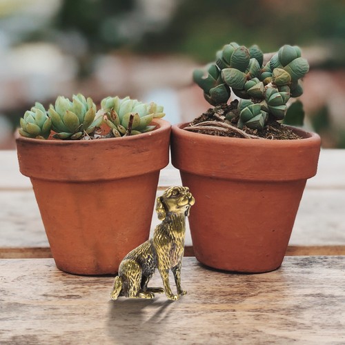 1pz statue cane ottone - statue,