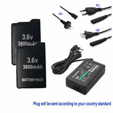 Confezione 2 Batterie + Caricabatterie AC/Parete per Sony PSP 1000 1001 1002 1003 1004 1005 1006