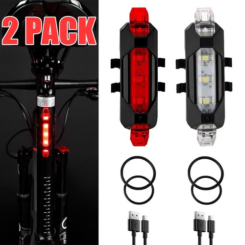 Set fari usb ricaricabili - 2,