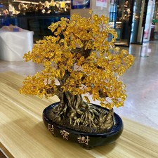 Bonsai cristallo quarzo 4,15 libbre albero energia albero gemma albero della vita decorazione casa