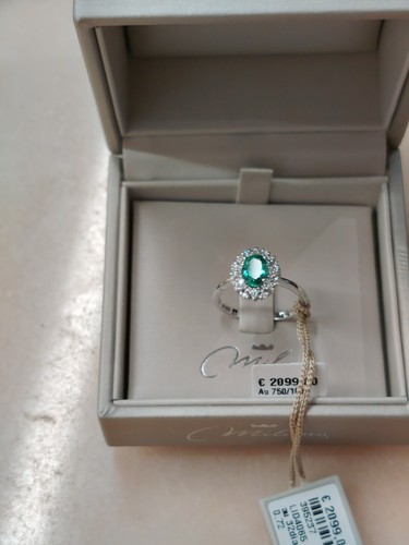 Anello oro bianco - 750, e