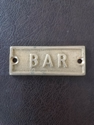 Targhetta targa ottone bar - targhetta,