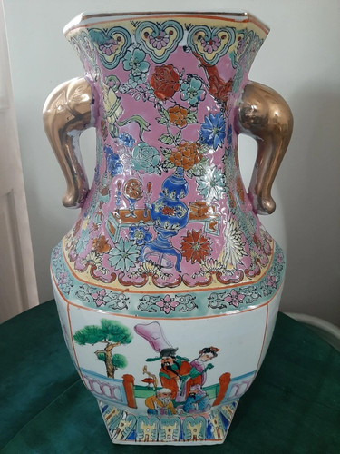 Vaso doppio manico cinese - vaso, 15"