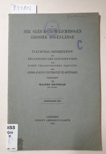 Der gleichstrom lichtbogen - der, gleichstrom-lichtbogen