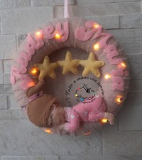 Ghirlanda fiocco nascita bimba