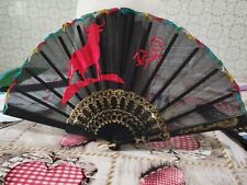 ventaglio spagnolo originale nuovo  nero e rosso