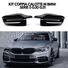 KIT COPPIA CALOTTE SPECCHIETTI MSPORT NERE LUCIDE BMW SERIE 5 M5 G30 G31