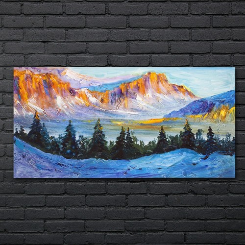 Malerei winter schnee - schnee, bäume