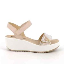 IGI&CO SANDALO CON ZEPPA DA DONNA 7665633 BEIGE STRAPPO CASUAL DAL 35 AL 40 NEW