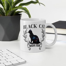 Tazza Black Cat Social Club | Tazza da caffè Galaxy Cosmic Cat