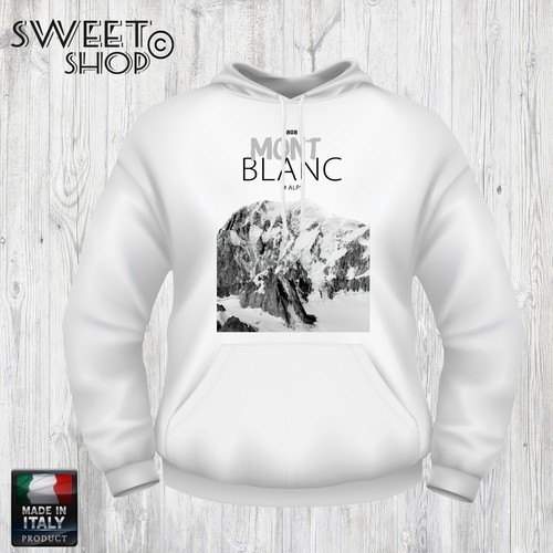Felpa monte bianco idea - bianco,,