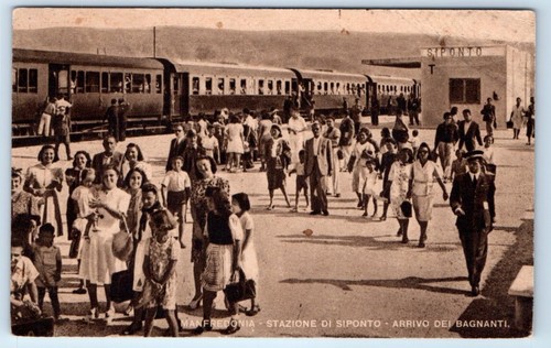 Cartolina manfredonia stazione - cartolina,