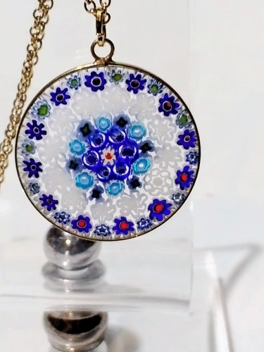 Collana vintage blu murano - collana,