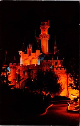 Cartolina disneyland castello - disneyland,