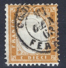 REGNO D'ITALIA 1862 10 CENTESIMI N.1 US. BEN CENTRATO