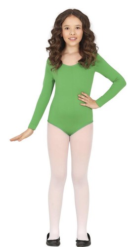 Body verde manica lunga danza