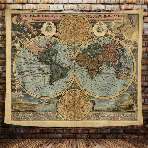 Mappamondo vintage extra - mappamondo, large