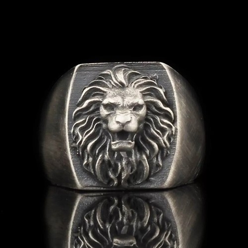 Anello uomo testa leone - anello, di