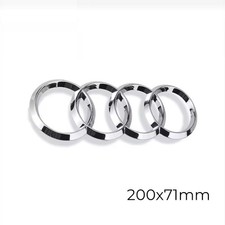 Logo audi posteriore cromato - posteriore,
