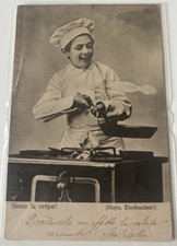 Cartolina Cuoco Il Salto Della Crepe Animata Viaggiata Fp