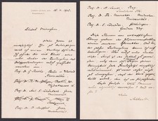 Albert Köster Germanist Theaterwissenschaftler Lettera Autografo Grafia 1903