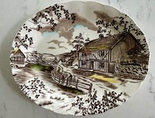 Grindley Oval Platter Brown