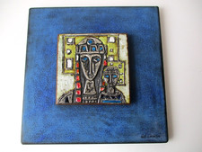 Studio Del Campo smalto rame e argento scultura madonna bizantina  De Poli Ponti