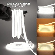 Luce al Neon Flessibile Striscia LED COB 220V Alta luminosità Impermeabile IP67