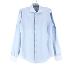 Camicia Formale In Lino Blu