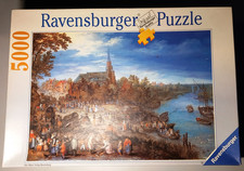 Puzzle RAVENSBURGER - Brueghel il Vecchio - Villaggio sul fiume - 5000 pezzi