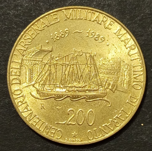 200 lire 1989 - 1989, unc