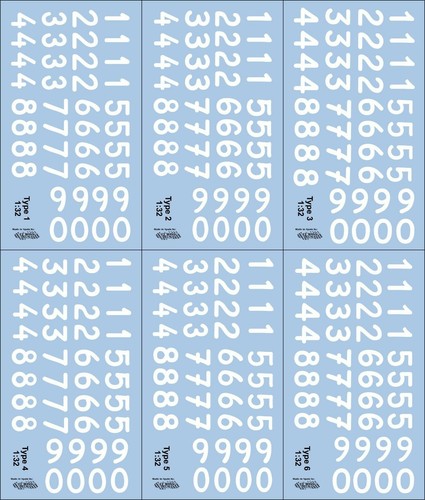 Decalcomanie numeri targa - numeri,