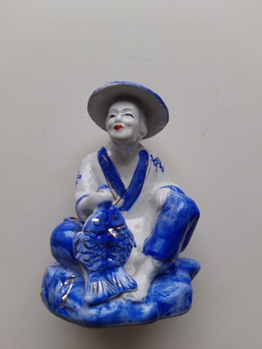 Figurina pescatore cinese - figurina,